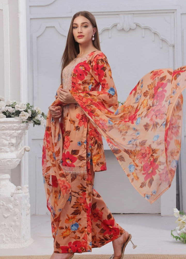 Midnight Murmurs By Feathers Pret Embroidered Lawn 3 Piece Suit Faylin