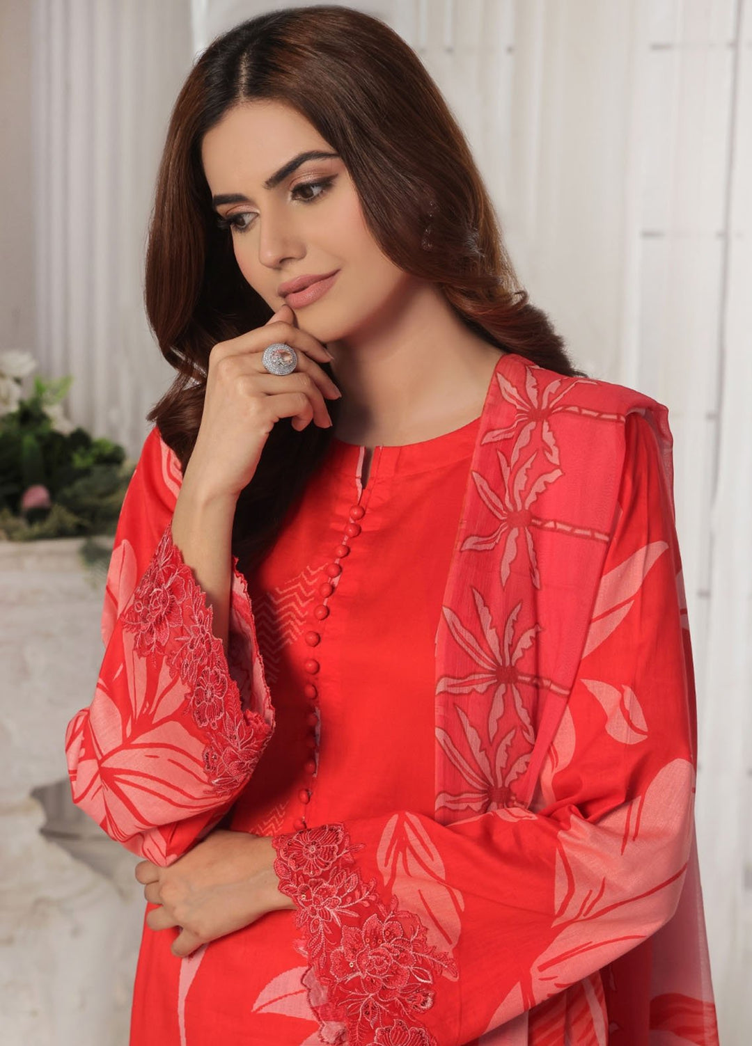 Midnight Murmurs By Feathers Pret Embroidered Lawn 3 Piece Suit Zafina