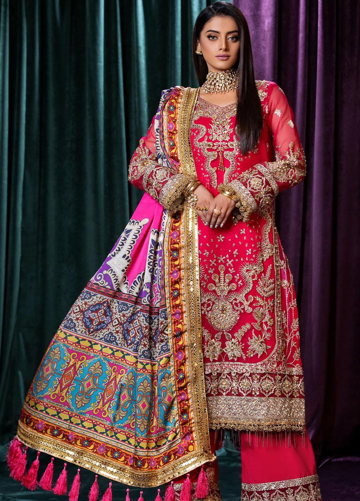 Mijwan By Maryum N Maria Embroidered Organza Suits Unstitched 3 Piece MNM23MJ MFD0123 Elise - Festive Collection