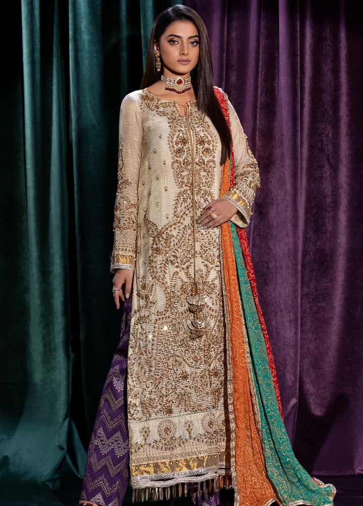 Mijwan By Maryum N Maria Embroidered Organza Suits Unstitched 3 Piece MNM23MJ MFD0126 Chloe - Festive Collection