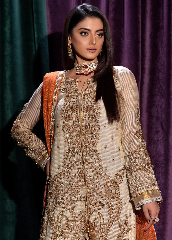 Mijwan By Maryum N Maria Embroidered Organza Suits Unstitched 3 Piece MNM23MJ MFD0126 Chloe - Festive Collection