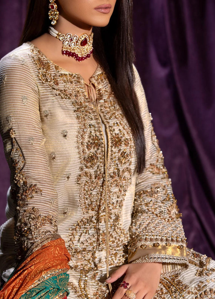 Mijwan By Maryum N Maria Embroidered Organza Suits Unstitched 3 Piece MNM23MJ MFD0126 Chloe - Festive Collection