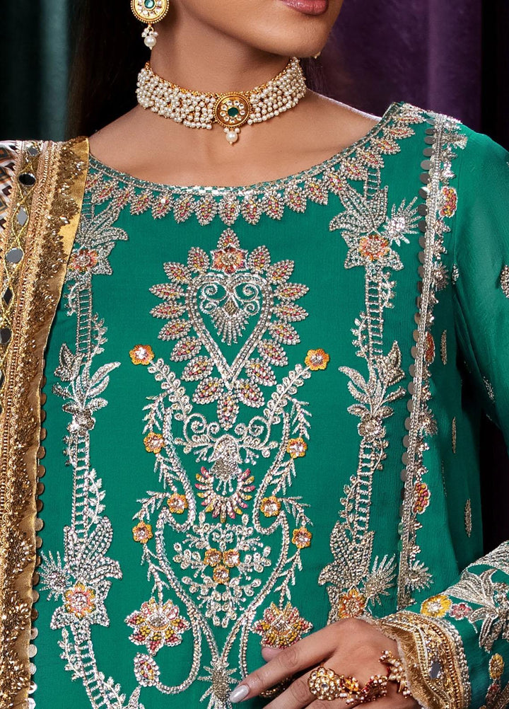 Mijwan By Maryum N Maria Embroidered Chiffon Suits Unstitched 3 Piece MNM23MJ MFD0127 Celine - Festive Collection