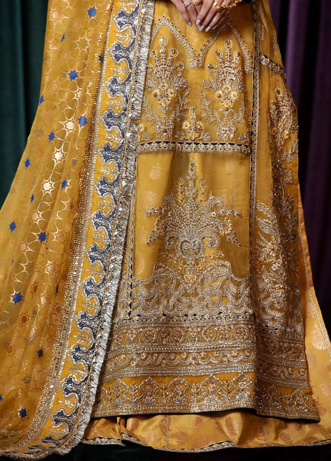 Mijwan By Maryum N Maria Embroidered Organza Suits Unstitched 3 Piece MNM23MJ MFD0128 Amiee - Festive Collection
