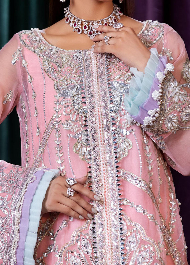 Mijwan By Maryum N Maria Embroidered Organza Suits Unstitched 3 Piece MNM23MJ MFG0030 Claire - Festive Collection
