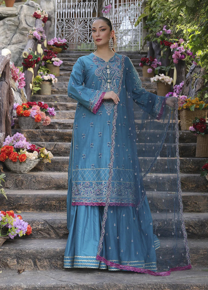 Mina by Salitex Embroidered Cambric Suits Unstitched 3 Piece SUNW24MI072UT - Fall Collection