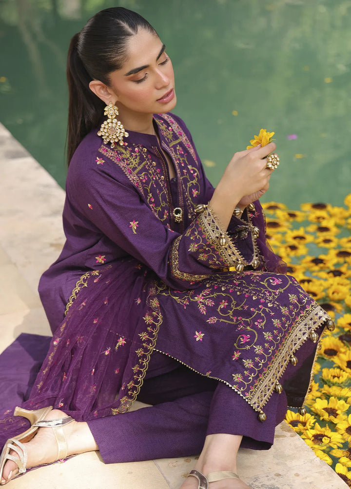 Mina by Salitex Embroidered Cambric Suits Unstitched 3 Piece SUNW24MI075UT - Fall Collection