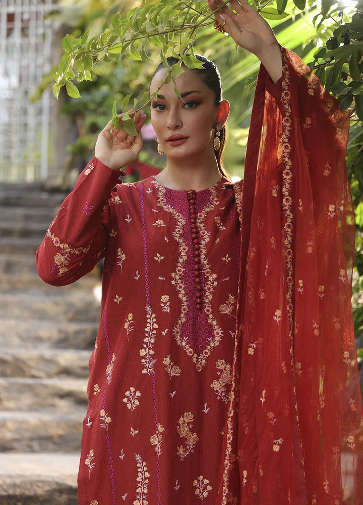 Mina by Salitex Embroidered Cambric Suits Unstitched 3 Piece SUNW24MI078UT - Fall Collection