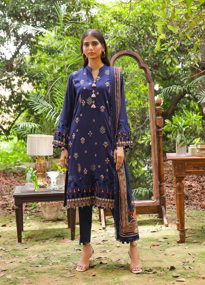Mina By Salitex Embroidered Lawn Suit Unstitched 3 Piece SUNS24ALM003UT - Summer Collection