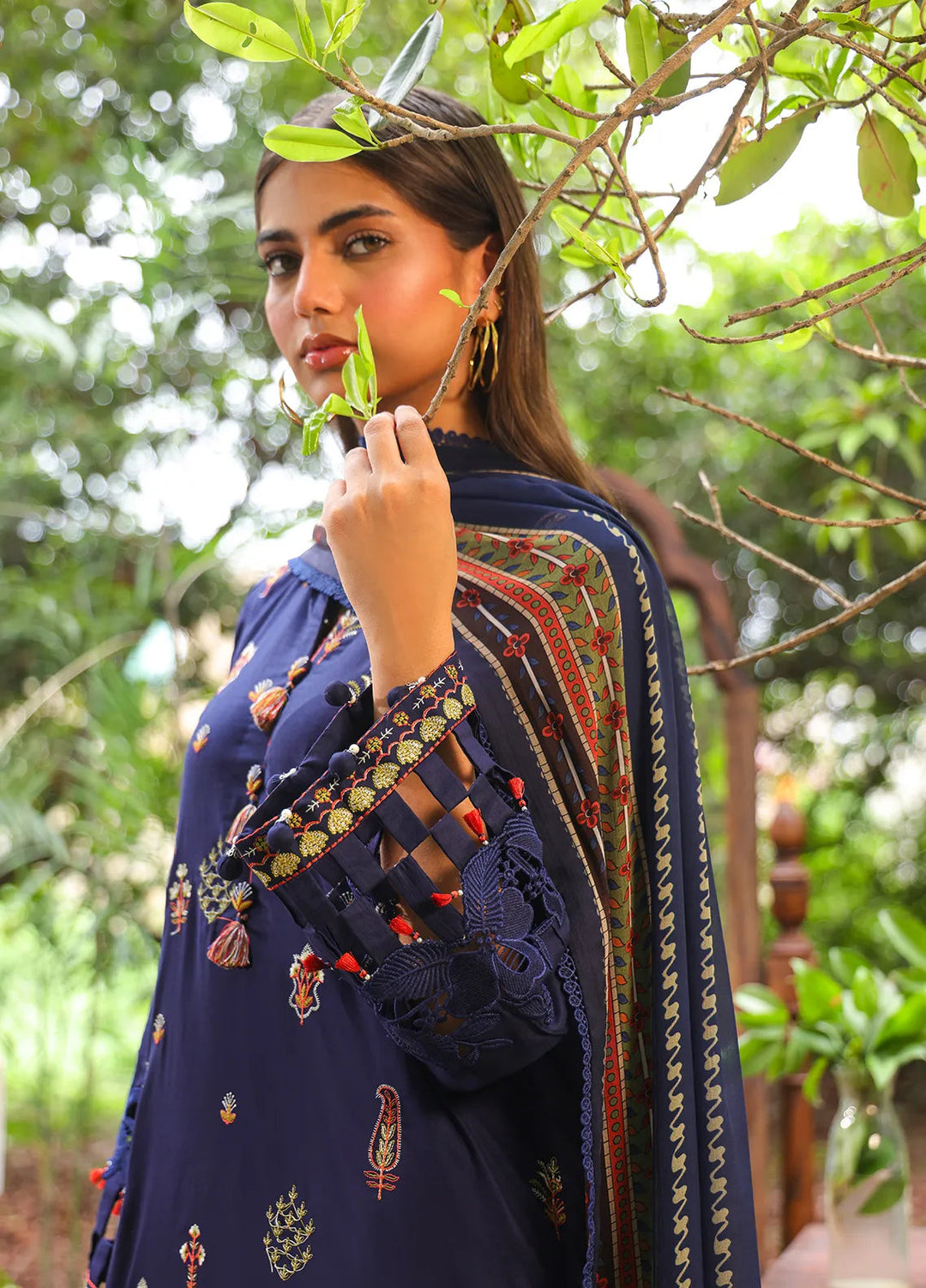 Mina By Salitex Embroidered Lawn Suit Unstitched 3 Piece SUNS24ALM003UT - Summer Collection