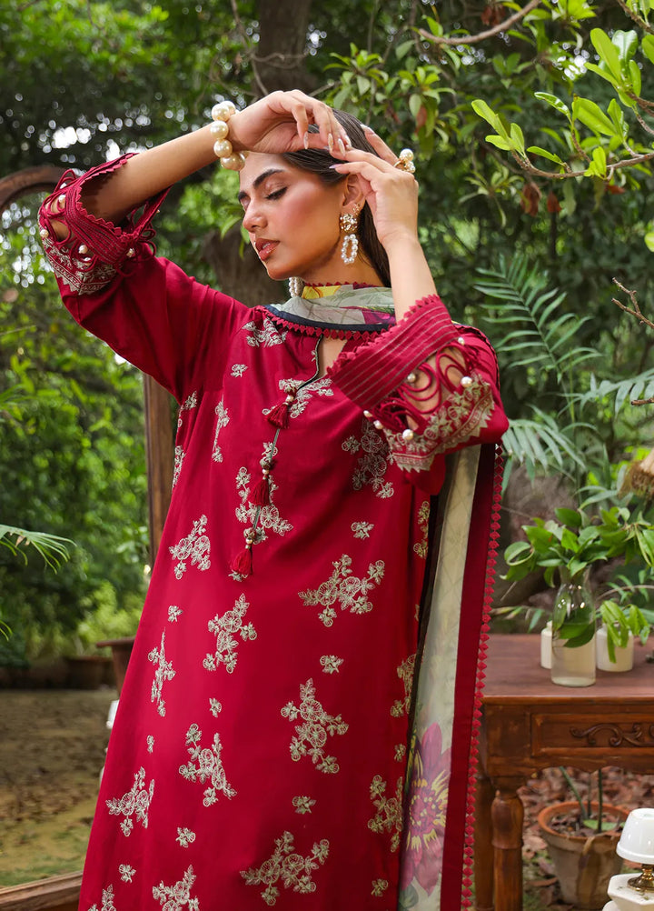 Mina By Salitex Embroidered Lawn Suit Unstitched 3 Piece SUNS24ALM004UT - Summer Collection