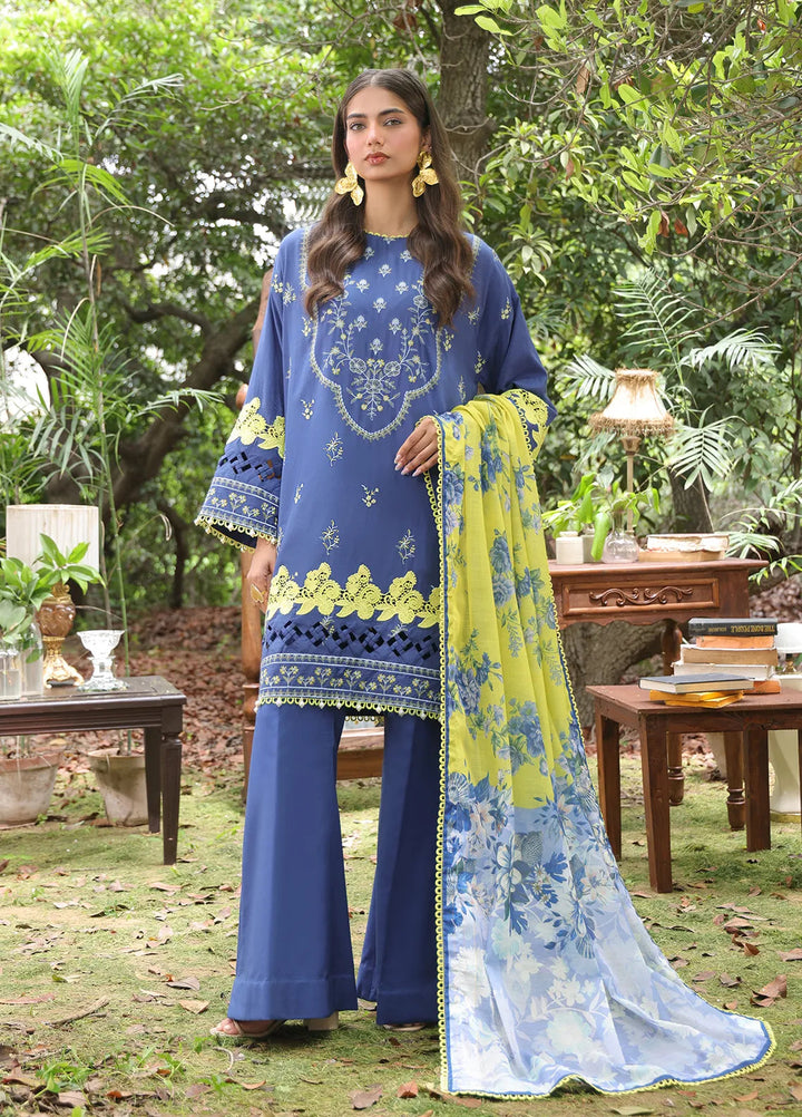 Mina By Salitex Embroidered Lawn Suit Unstitched 3 Piece SUNS24ALM005UT - Summer Collection