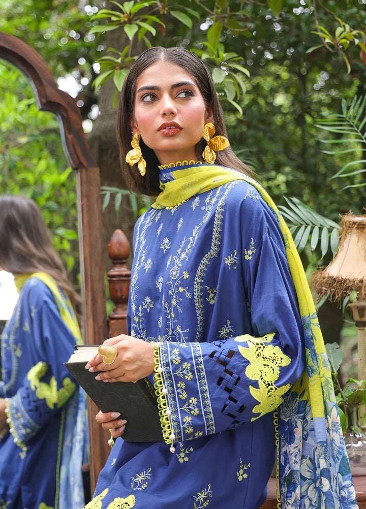Mina By Salitex Embroidered Lawn Suit Unstitched 3 Piece SUNS24ALM005UT - Summer Collection