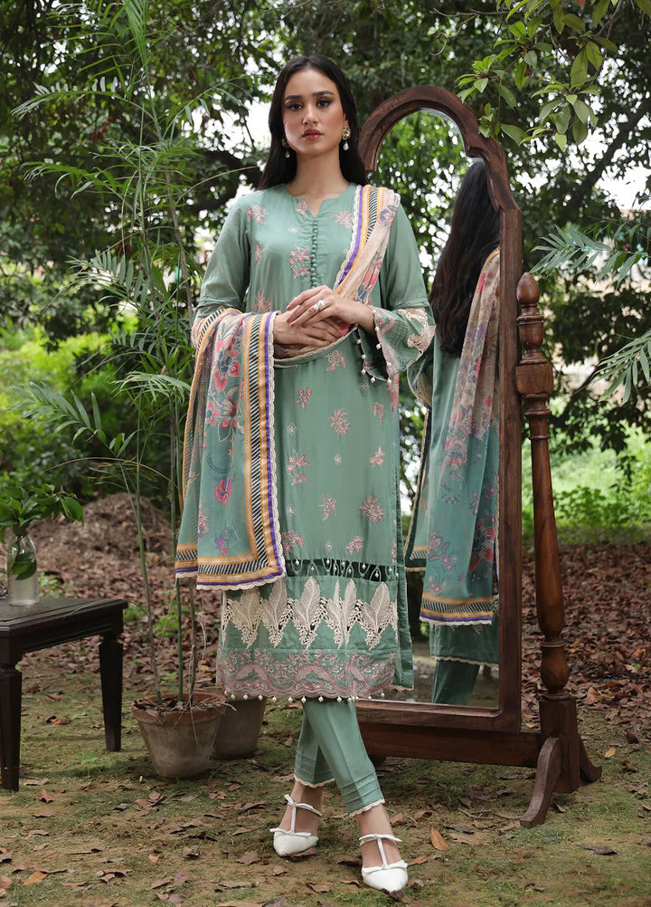 Mina By Salitex Embroidered Lawn Suit Unstitched 3 Piece SUNS24ALM006UT - Summer Collection