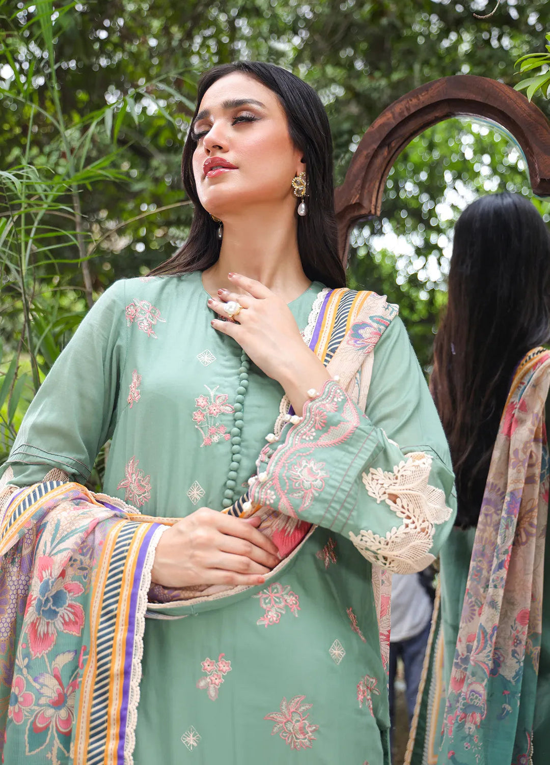 Mina By Salitex Embroidered Lawn Suit Unstitched 3 Piece SUNS24ALM006UT - Summer Collection