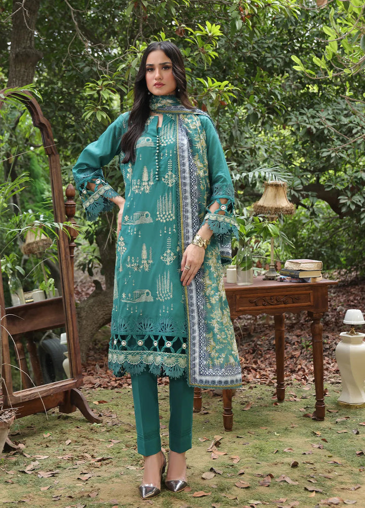 Mina By Salitex Embroidered Lawn Suit Unstitched 3 Piece SUNS24ALM009UT - Summer Collection