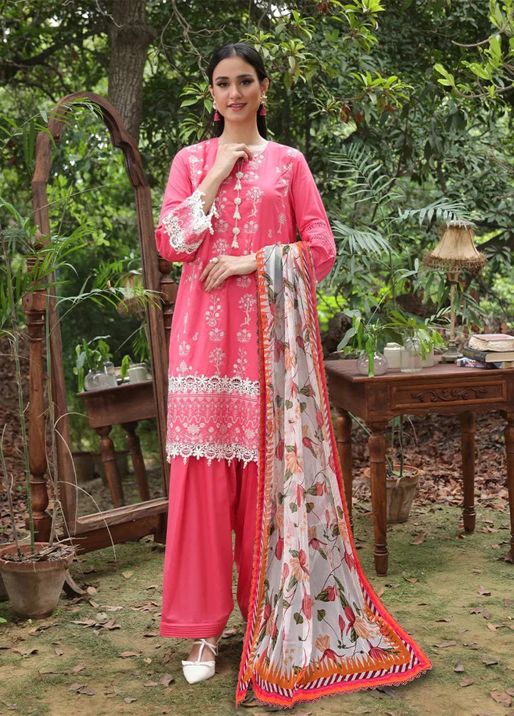 Mina By Salitex Embroidered Lawn Suit Unstitched 3 Piece SUNS24ALM011UT - Summer Collection