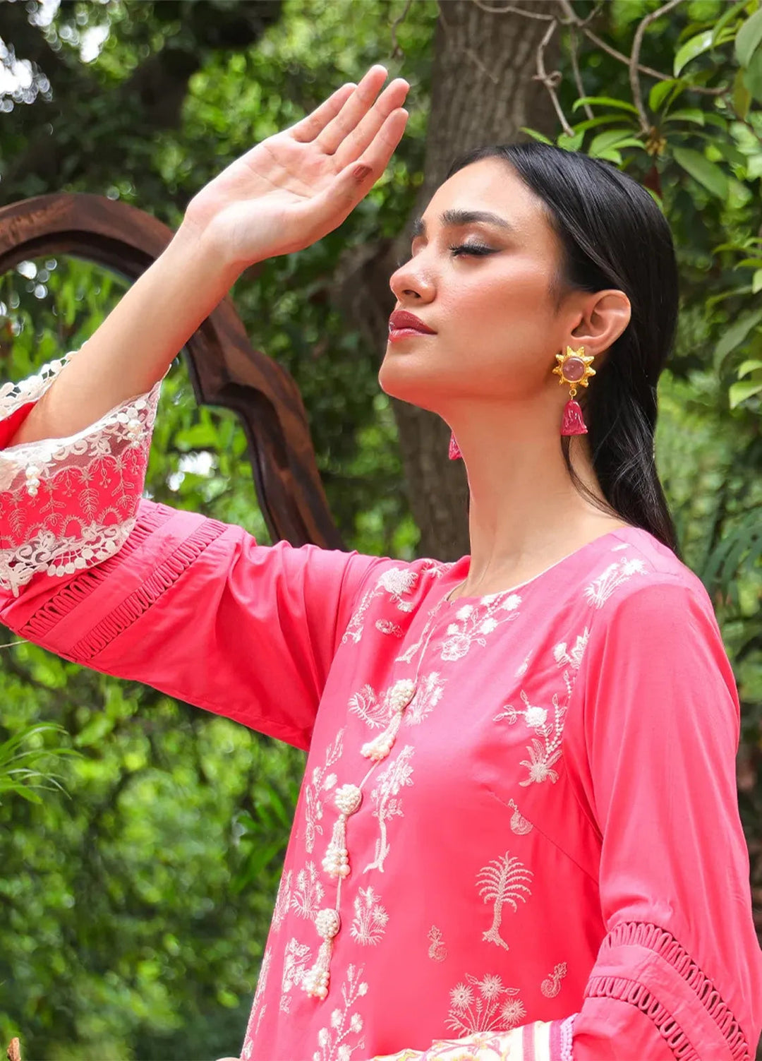 Mina By Salitex Embroidered Lawn Suit Unstitched 3 Piece SUNS24ALM011UT - Summer Collection