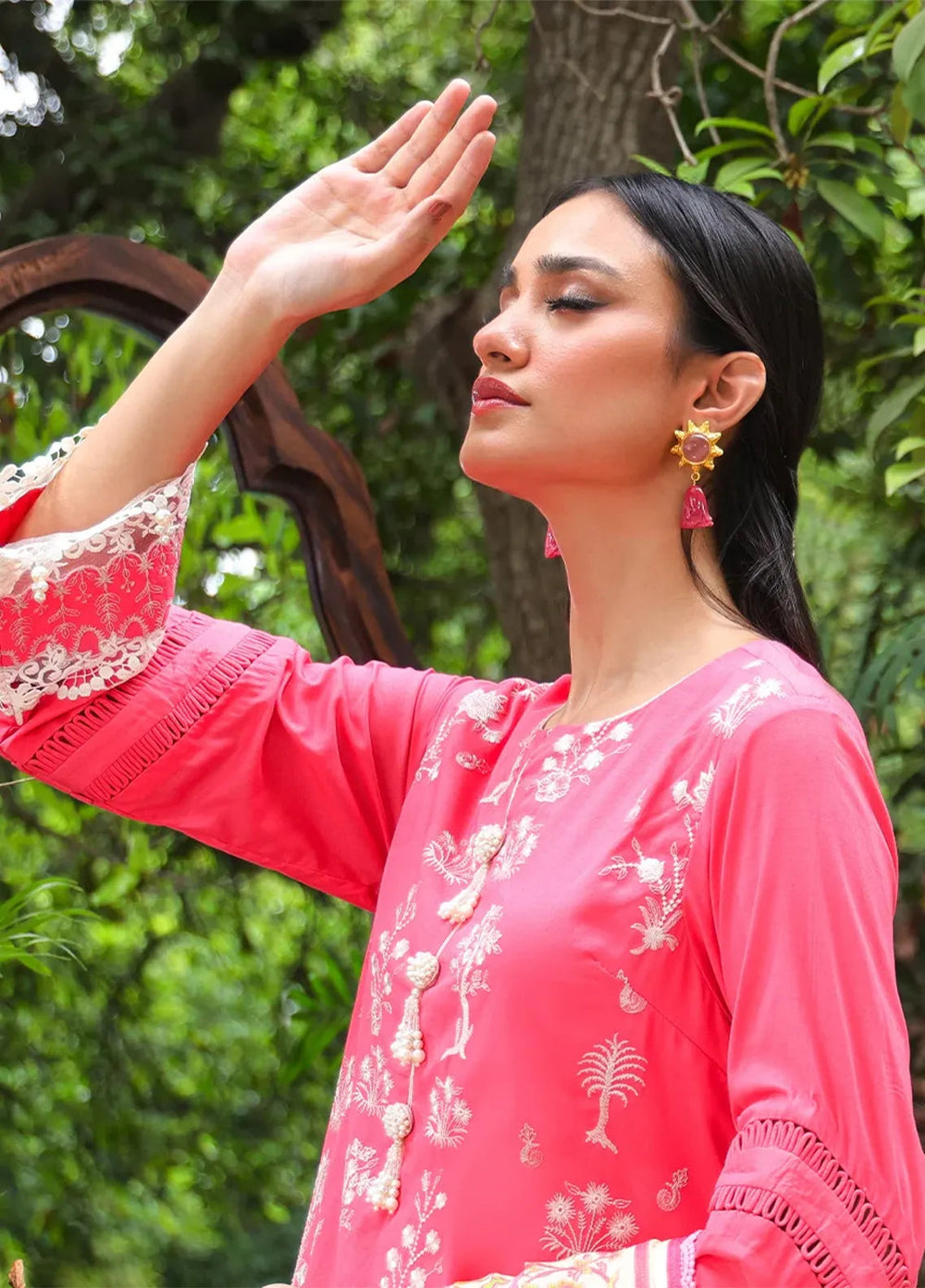 Mina By Salitex Embroidered Lawn Suit Unstitched 3 Piece SUNS24ALM011UT - Summer Collection
