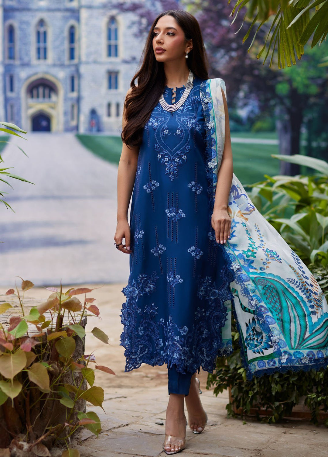 Mina Hasan Embroidered Lawn Suits Unstitched 3 Piece MNH25LL Anaaya - Festive Collection