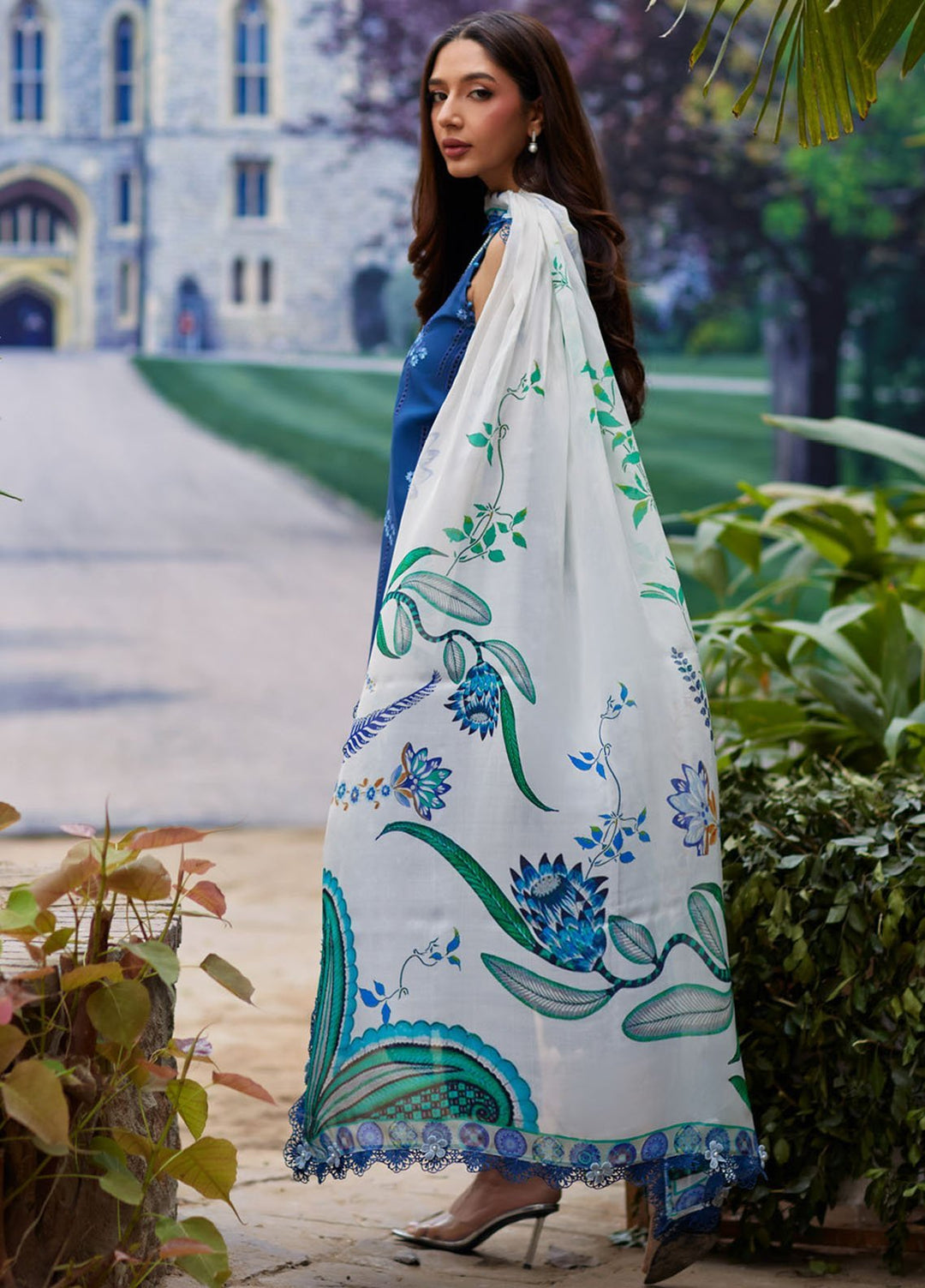 Mina Hasan Embroidered Lawn Suits Unstitched 3 Piece MNH25LL Anaaya - Festive Collection