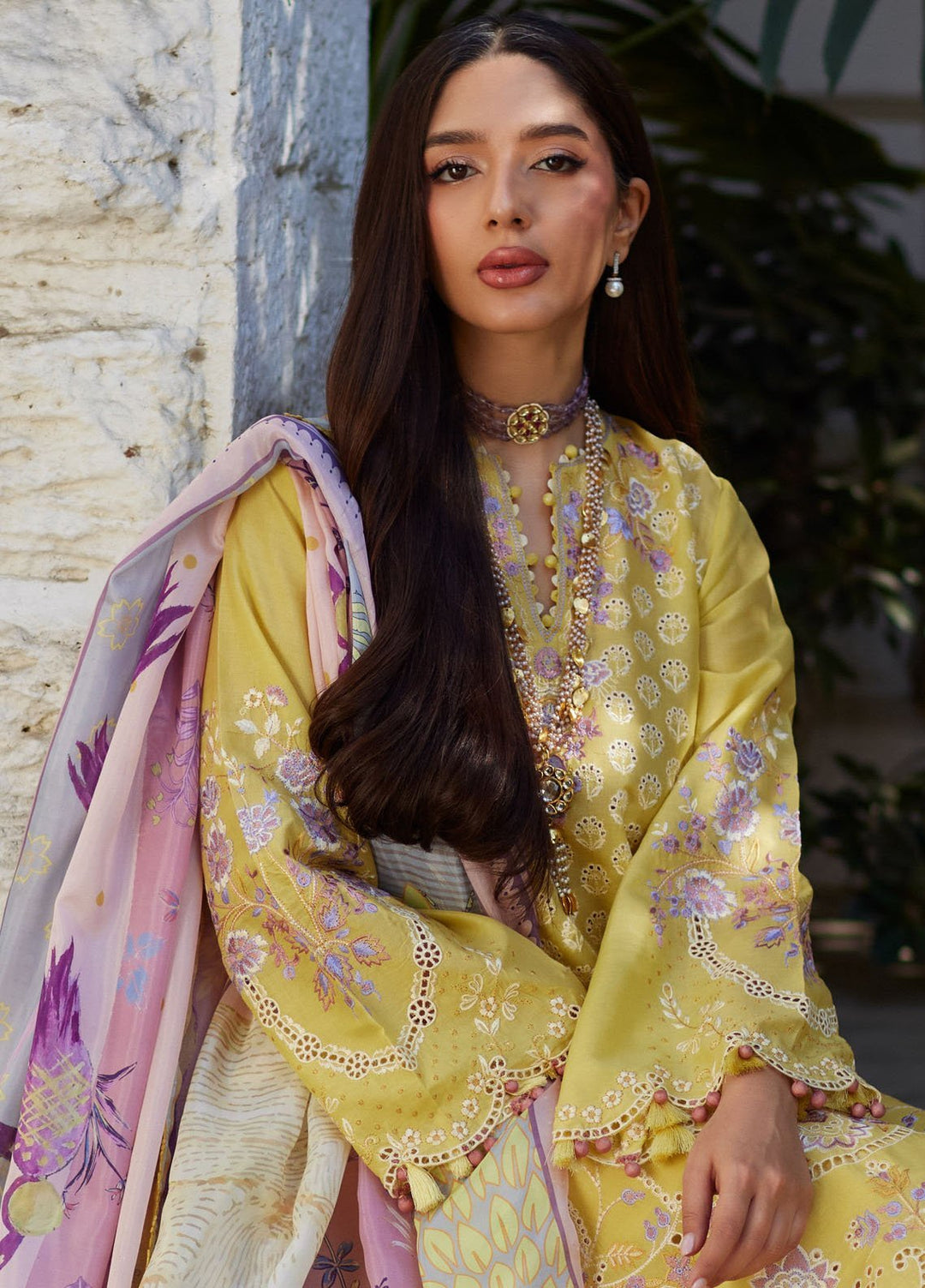 Mina Hasan Embroidered Lawn Suits Unstitched 3 Piece MNH25LL Ayla - Festive Collection