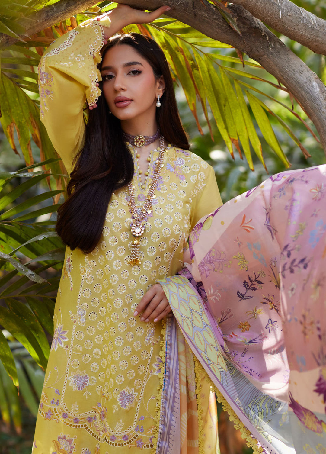 Mina Hasan Embroidered Lawn Suits Unstitched 3 Piece MNH25LL Ayla - Festive Collection