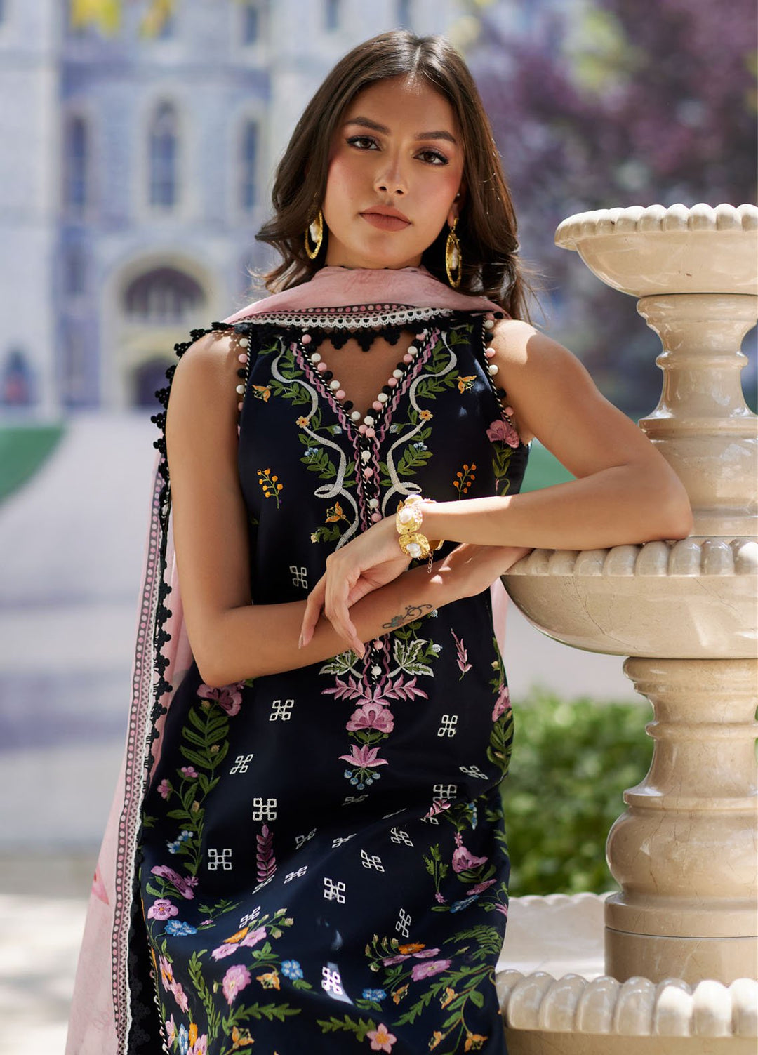 Mina Hasan Embroidered Lawn Suits Unstitched 3 Piece MNH25LL Sasha - Festive Collection