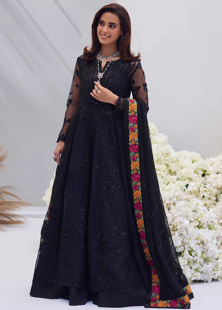 Mina Hasan Embroidered Net Suit Unstitched 3 Piece Sahar - Formal Collection