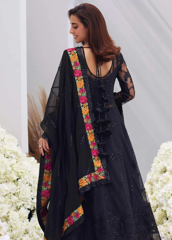 Mina Hasan Embroidered Net Suit Unstitched 3 Piece Sahar - Formal Collection