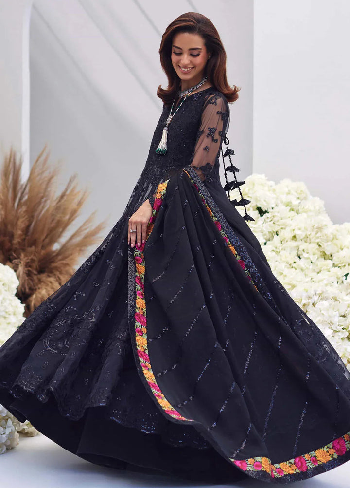 Mina Hasan Embroidered Net Suit Unstitched 3 Piece Sahar - Formal Collection