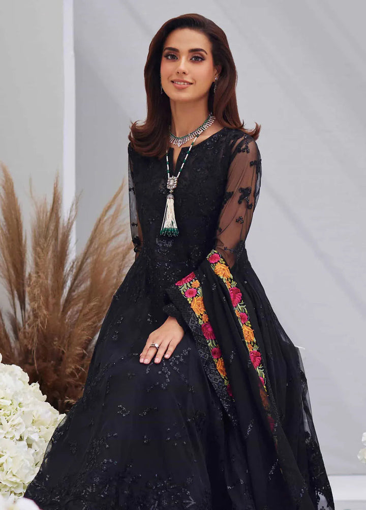 Mina Hasan Embroidered Net Suit Unstitched 3 Piece Sahar - Formal Collection