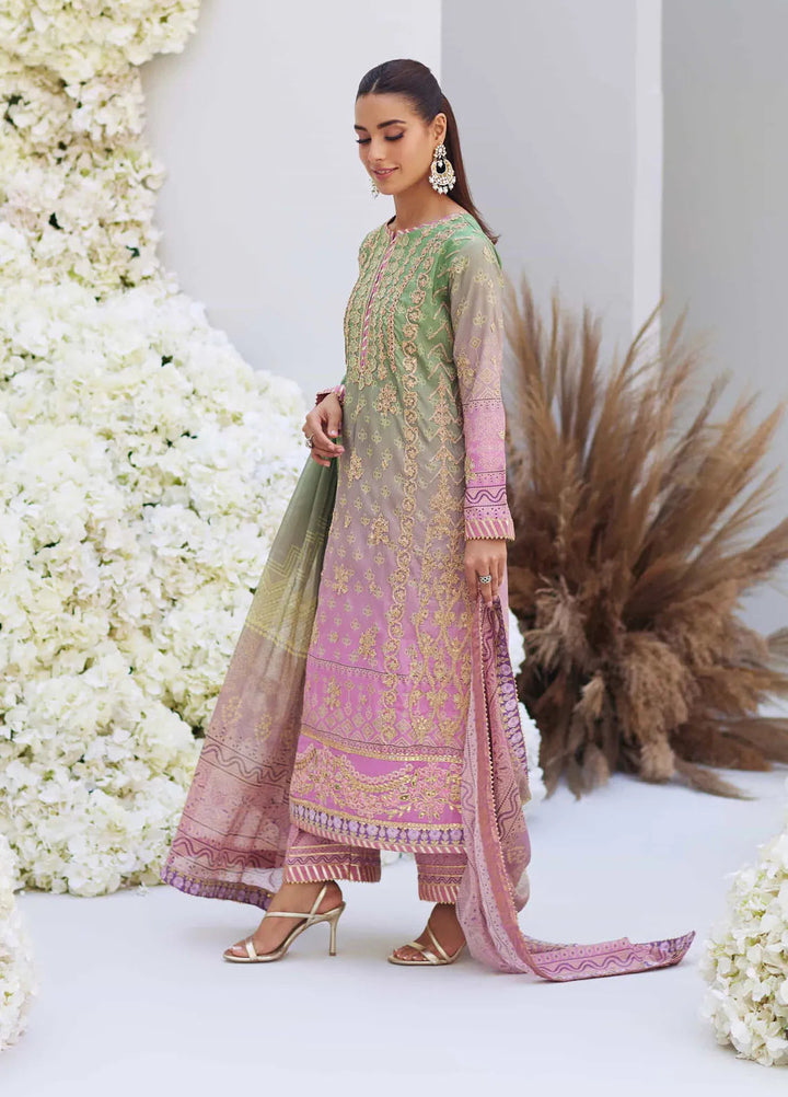 Mina Hasan Embroidered Raw Silk Suit Unstitched 3 Piece Leila - Formal Collection