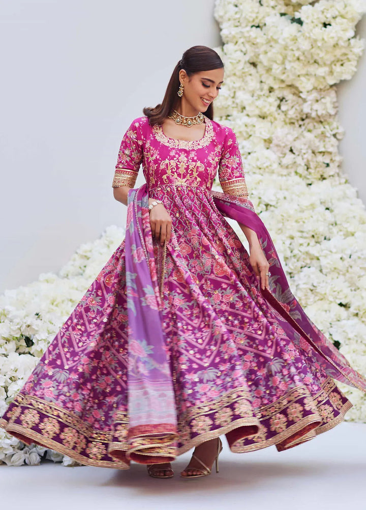 Mina Hasan Embroidered Raw Silk Suit Unstitched 3 Piece Nisha - Formal Collection