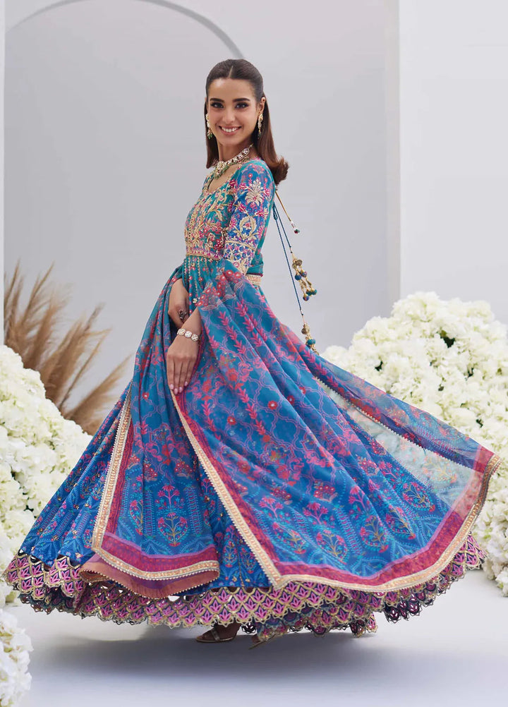 Mina Hasan Embroidered Raw Silk Suit Unstitched 3 Piece Zayna - Formal Collection