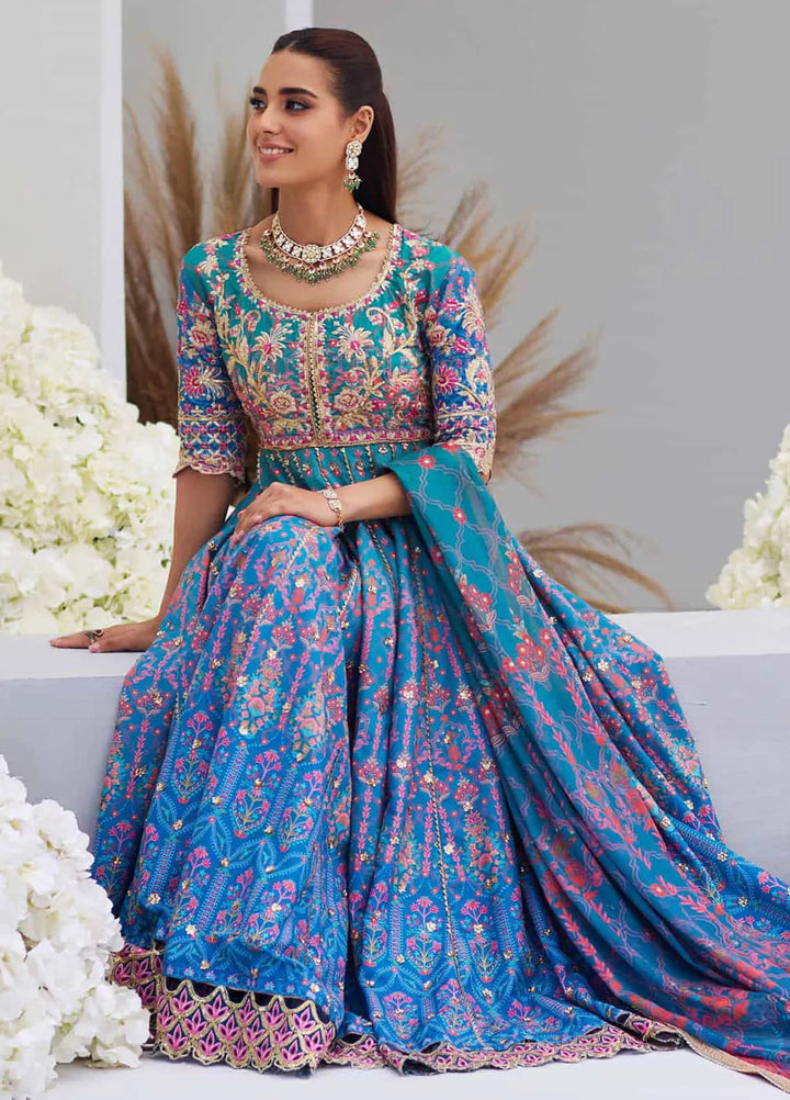Mina Hasan Embroidered Raw Silk Suit Unstitched 3 Piece Zayna - Formal Collection