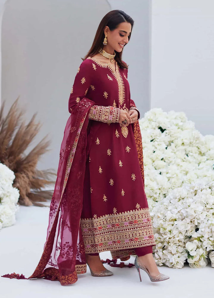 Mina Hasan Embroidered Silk Suit Unstitched 3 Piece Maya - Formal Collection