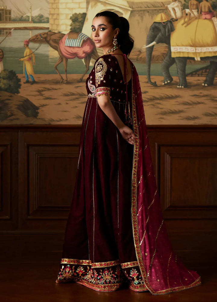 Mina Hasan Embroidered Velvet Suit Unstitched 3 Piece MNH24VL Daaniya - Formal Collection