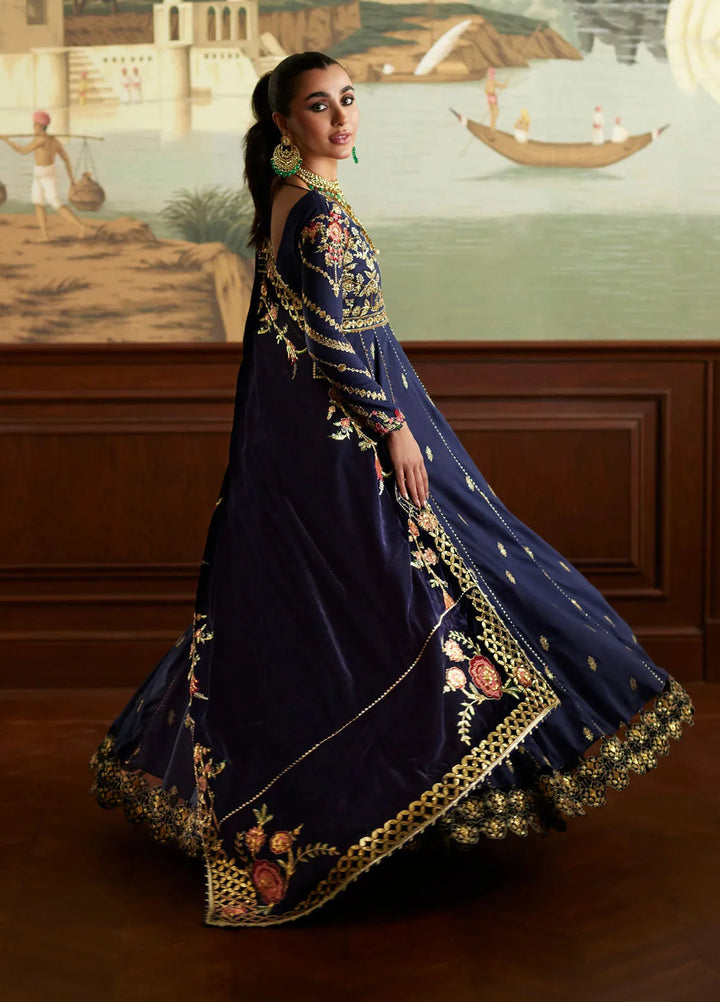 Mina Hasan Embroidered Velvet Suit Unstitched 3 Piece MNH24VL Raniya - Formal Collection