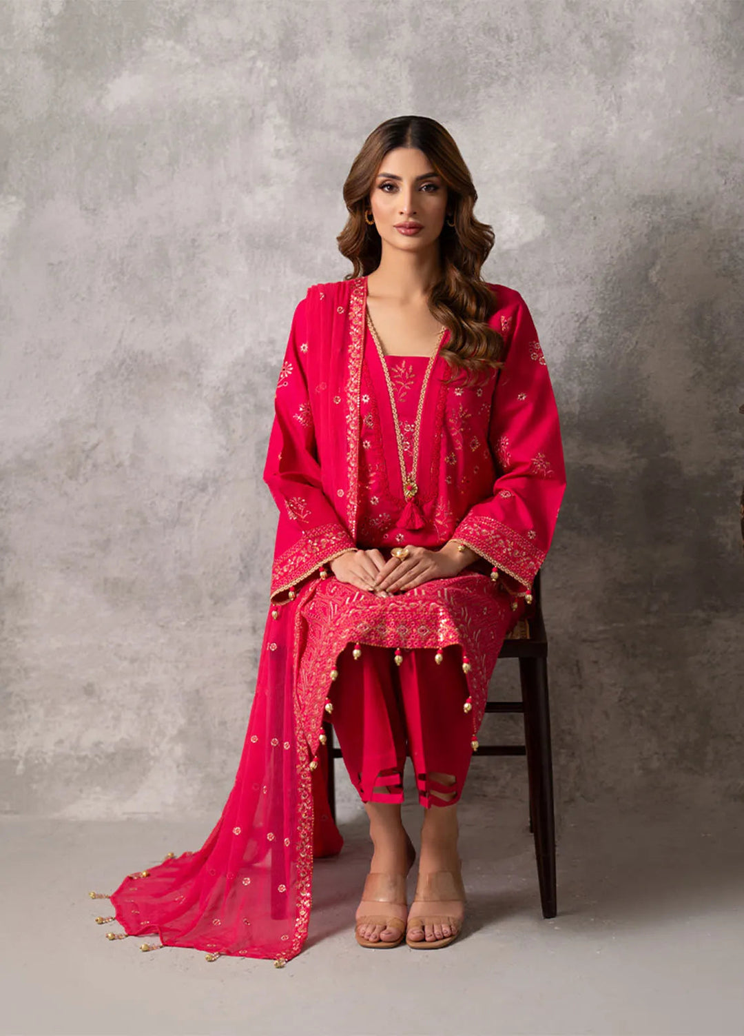 Mina Jan by Salitex Embroidered Lawn Suits Unstitched 3 Piece SUNS24MI065UT - Summer Collection