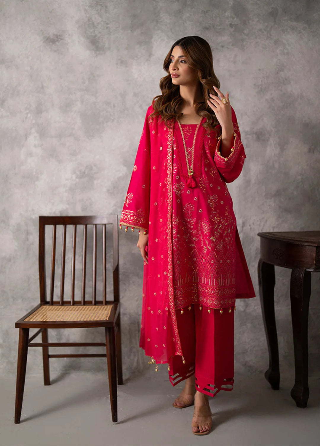 Mina Jan by Salitex Embroidered Lawn Suits Unstitched 3 Piece SUNS24MI065UT - Summer Collection