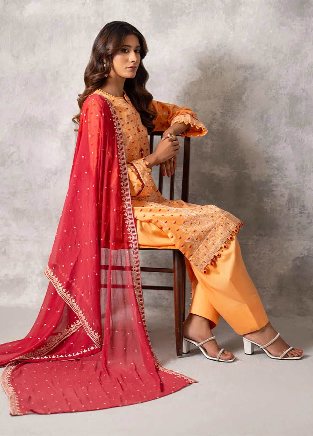 Mina Jan by Salitex Embroidered Lawn Suits Unstitched 3 Piece SUNS24MI068UT - Summer Collection