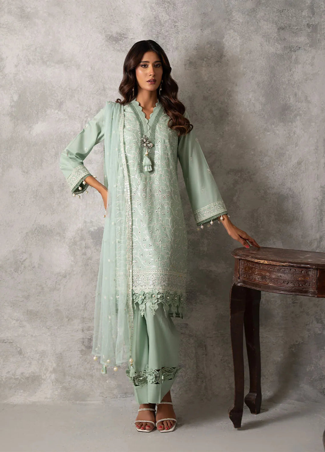 Mina Jan by Salitex Embroidered Lawn Suits Unstitched 3 Piece SUNS24MI069UT - Summer Collection