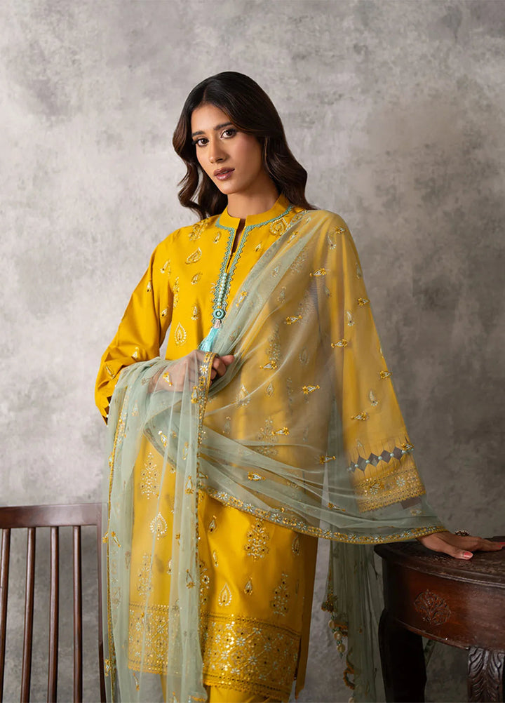 Mina Jan by Salitex Embroidered Lawn Suits Unstitched 3 Piece SUNS24MI070UT - Summer Collection