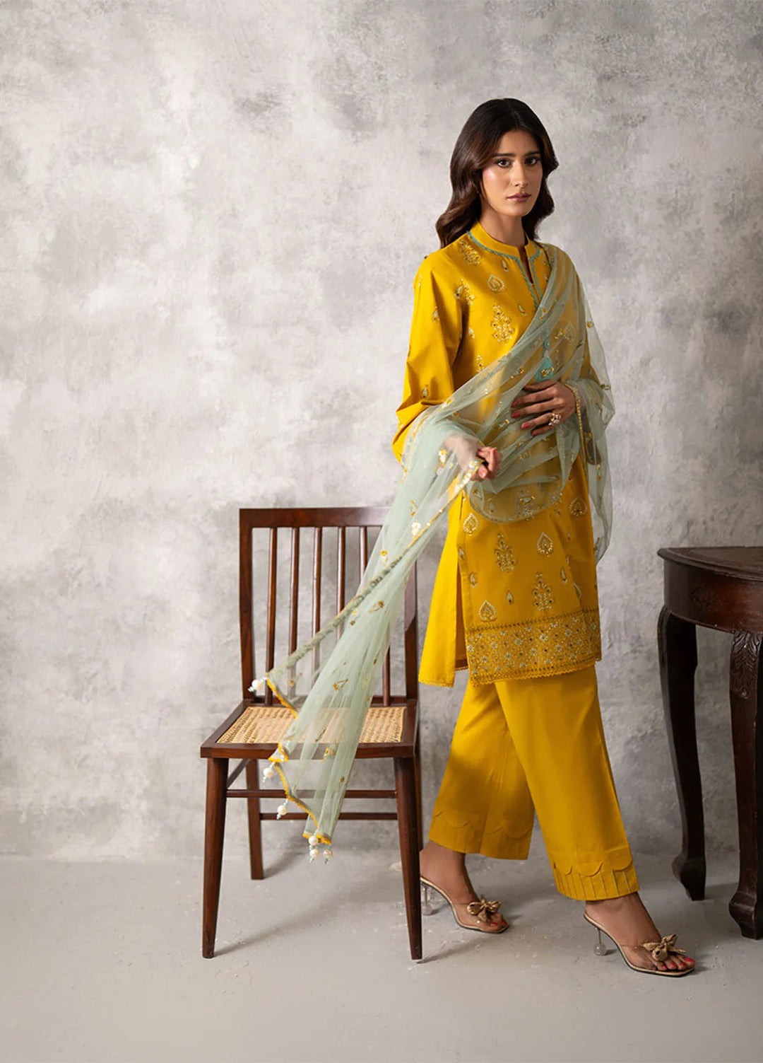 Mina Jan by Salitex Embroidered Lawn Suits Unstitched 3 Piece SUNS24MI070UT - Summer Collection