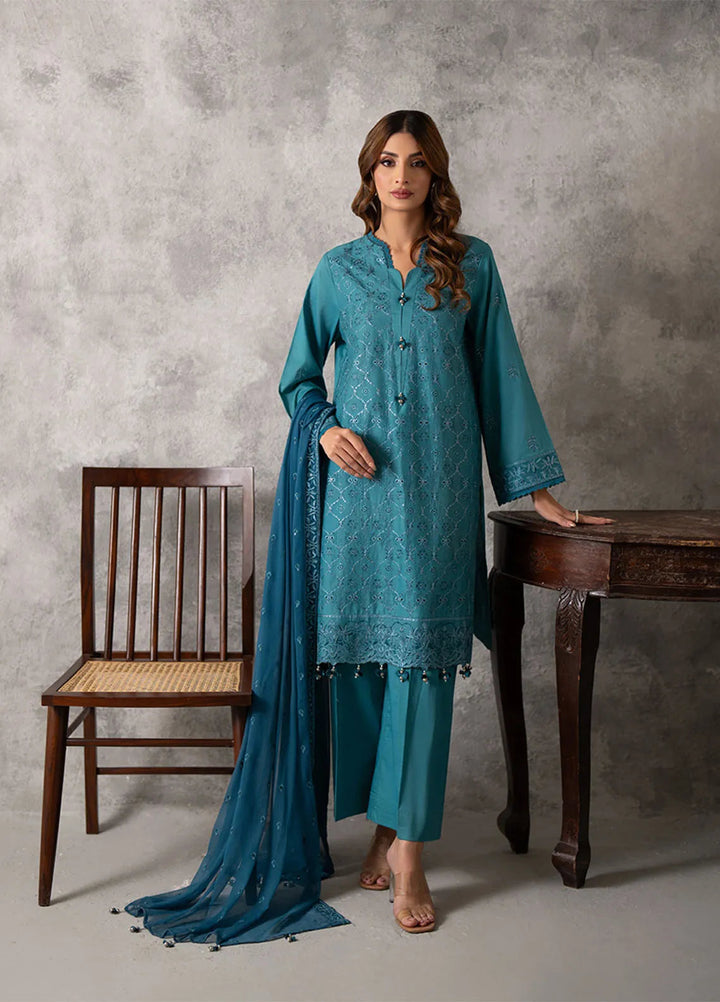 Mina Jan by Salitex Embroidered Lawn Suits Unstitched 3 Piece SUNS24MI071UT - Summer Collection