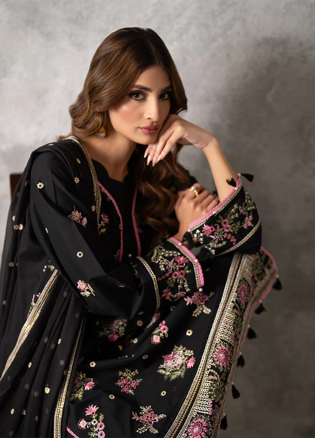 Mina Jan by Salitex Embroidered Lawn Suits Unstitched 3 Piece SUNS24MI072UT - Summer Collection