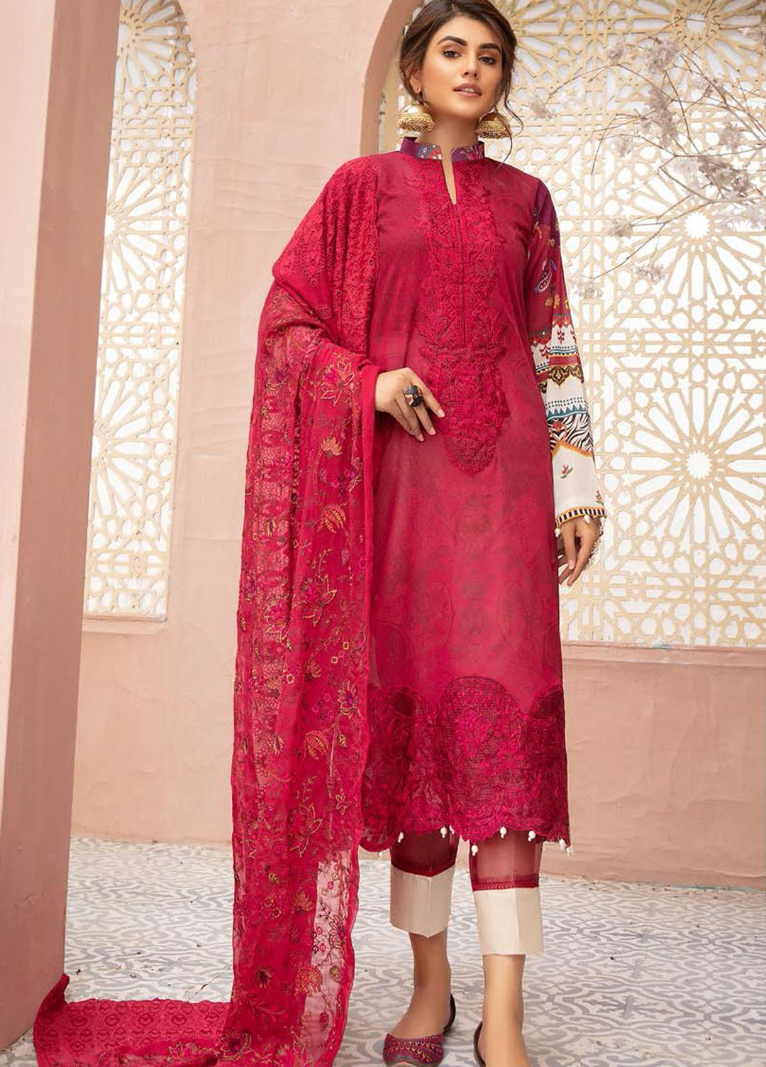 Mina Naqsh by Riaz Arts Embroidered Swiss Suits Unstitched 3 Piece RA21MN SL-08 - Summer Collection