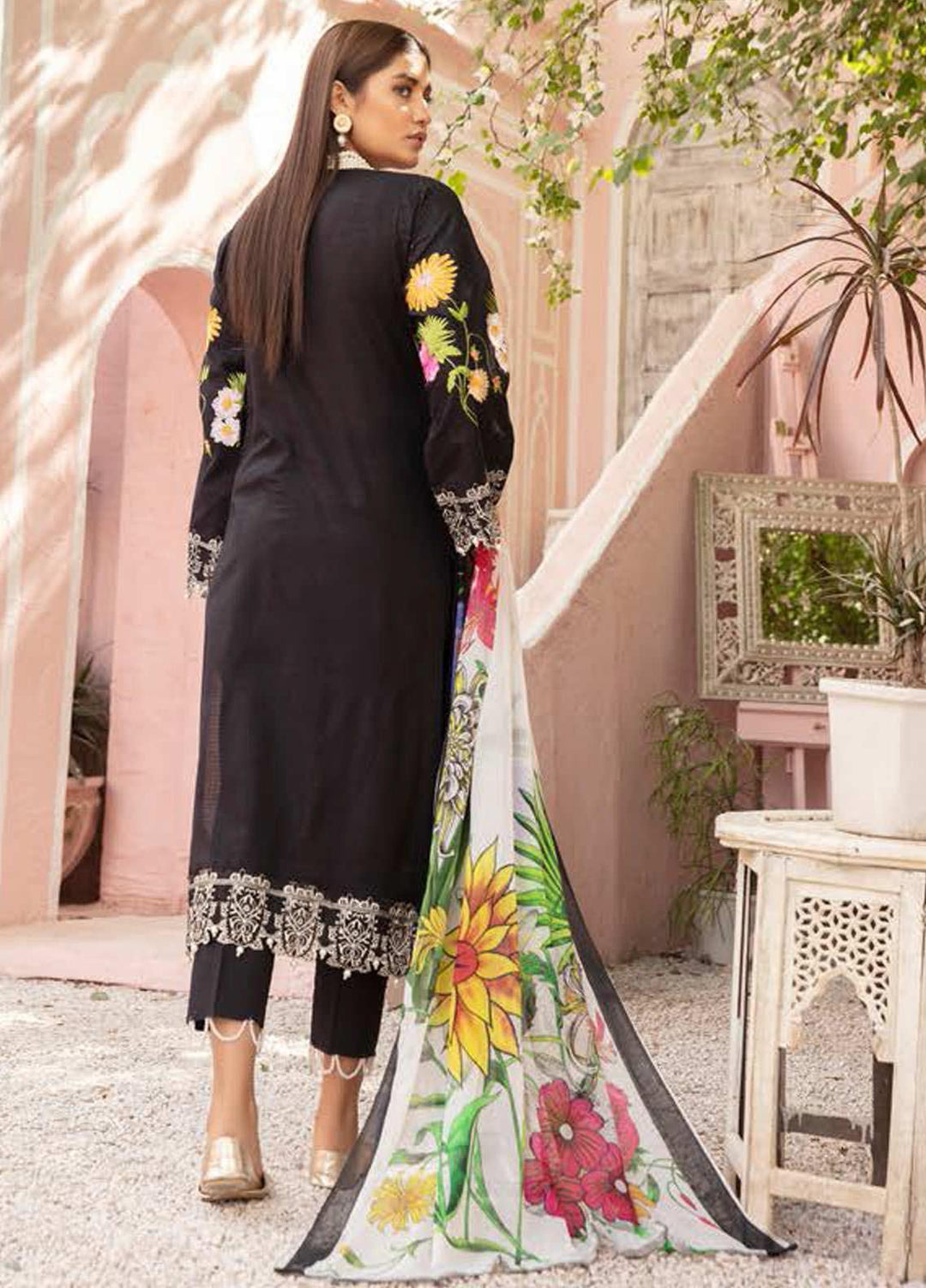 Mina by Riaz Arts Embroidered Lawn Suits Unstitched 3 Piece RA21SM SL-01 - Summer Collection