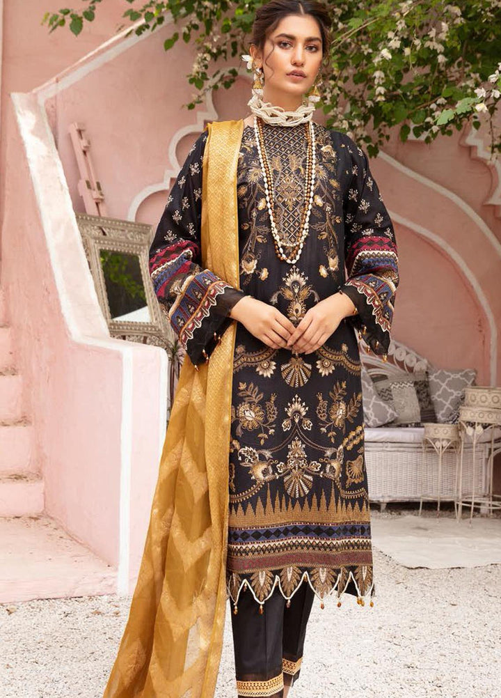 Mina by Riaz Arts Embroidered Lawn Suits Unstitched 3 Piece RA21SM SL-07 - Summer Collection
